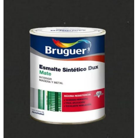 Bruguer Esmalte Sintético Dux Mate Negro 2664 4 Lt