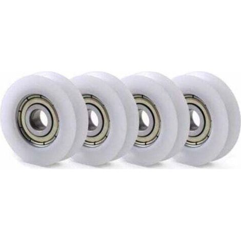 Ensoleille – Lot de 10 roulements à billes de gorge 608 en nylon – Dimensions 6 x 30 x 10 mm – Résistance à l'usure pour portes coulissantes
