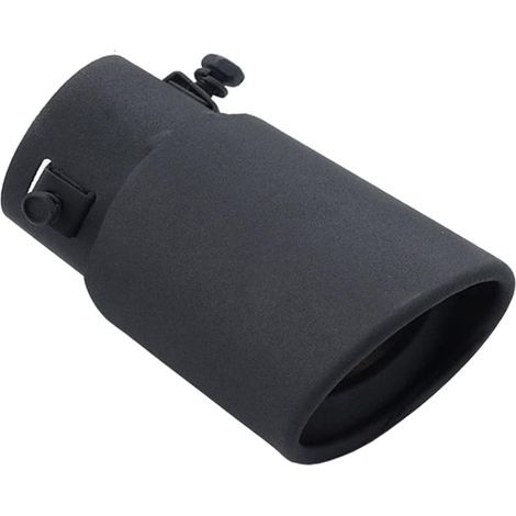63mm Extrémités de Tuyau d'échappement Universel Embouts Silencieux D'éChappement Acier Inoxydable Voiture Silencieux Queue Unique Sortie Droit Noir (1/5)