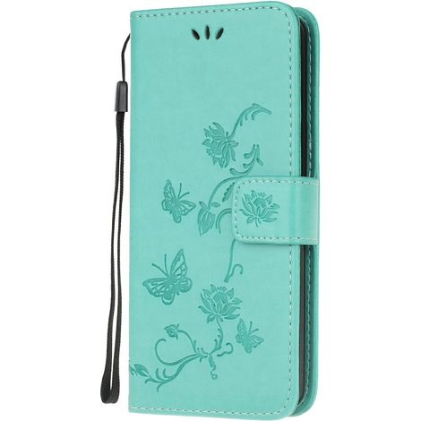Custodia a libro per Motorola Moto G30 / G10, farfalla, verde (1/5)