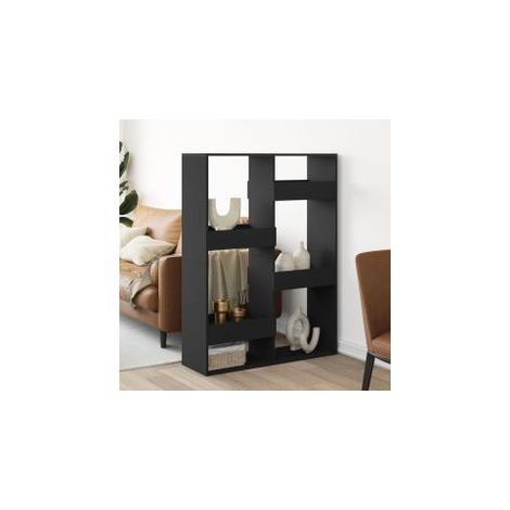 Cloison de séparation noir 100x33x135 bois ingénierie (1/5)