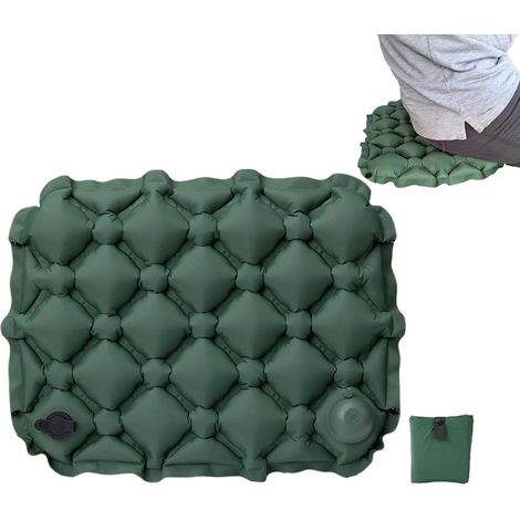 Coussin de Gonflable avec Pompe Intégrée Tapis Portable  Capacité de Charge 150 kg, Coussin à Pression pour Camping, Extérieur, Tribune, Stade (1/5)