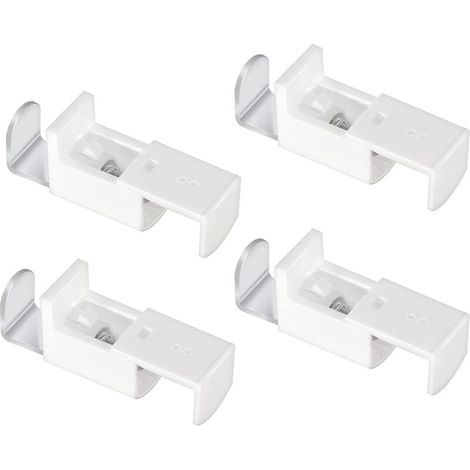 Ensemble d'accessoires pour stores enrouleurs (4 pièces), support de store enrouleur à clip facile à installer, fixation de store enrouleur à course réglable, kit de réparation de store enrouleur en (1/4)
