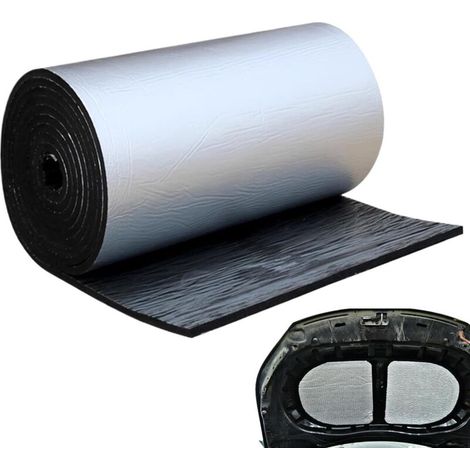 Self-adhesive thermal and acoustic insulation made of rubber with aluminum foil 100cm x 100cm Reduces outside noise, maintains temperature Specially designed for greenhouses and attics (1/5)