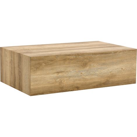CHICFURN Tavolino basso rettangolare 90x50x30 cm in MDF effetto legno chiaro, senza montaggio (1/5)