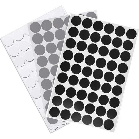 selbstklebende Schraubenlochabdeckungen für Möbel, Schränke und Regale, 21 mm, 54 Stück pro Bogen, wasserfeste Schraubenlochabdeckungen (1/5)