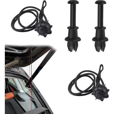 Lot de 2 bandes de maintien pour coffre de voiture - Pour Golf 6, Golf 5 Gti, VW Golf 5, VW Golf 5 - Clips de fixation universels - Kit de combinaison - Remplacement pour VW Golf 6 5 4 Mk6 Gti R20 (1/5)