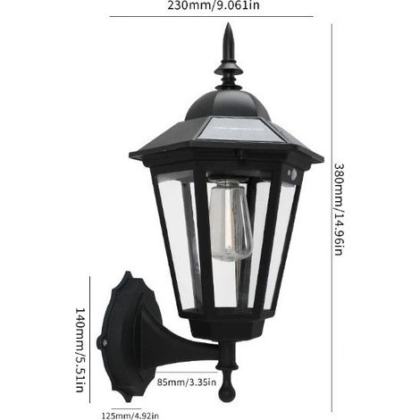 Applique Solaire Extérieur 2pcs 203x387MM Éclairage Extérieur Puissant et Étanche IP65 (1/4)