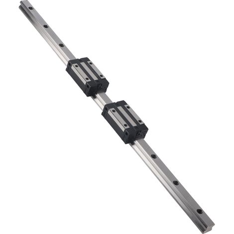 1 Stück HGR20-600 mm Linearführungsschiene + 2 Stück Schlittenlagerblockgleiter (1/5)
