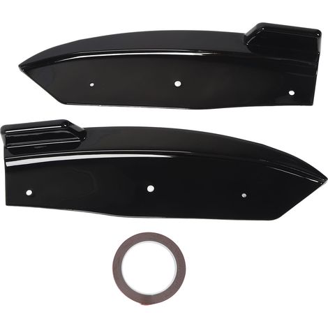 2 pièces aileron de lèvre de pare-chocs arrière aérodynamique léger séparateur de diffuseur de menton inférieur pour X4 G02 M-Sport 2018 à 2021 noir brillant (1/5)