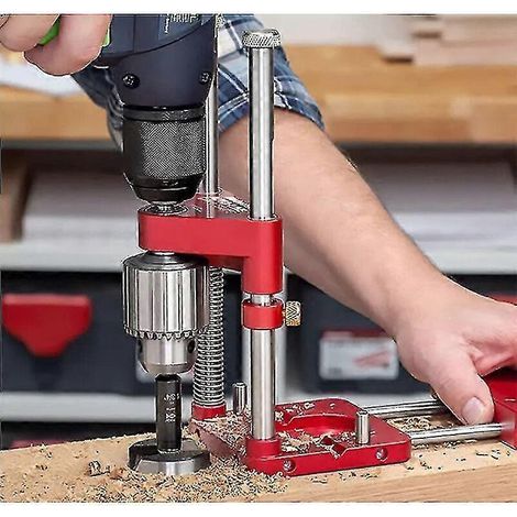 Gabarit de perçage portable et précis pour la menuiserie et le travail du bois. Modèle : Noir.