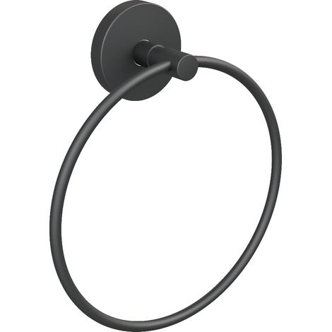 Anneau porte-serviette CIRCLE noir mat (1/3)