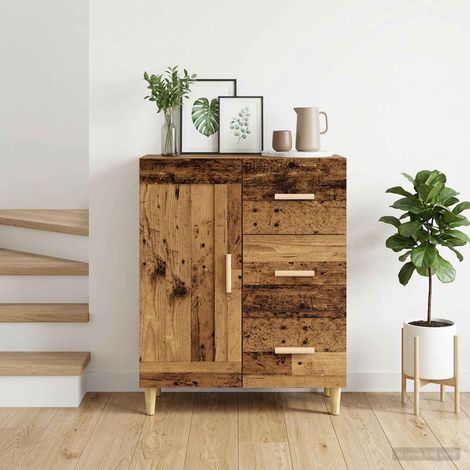 vidaXL Credenza Legno antico 69,5 x 34 x 90 cm Legno ingegnerizzato (1/5)