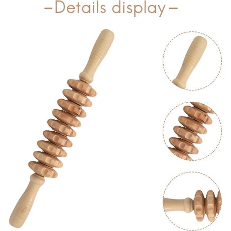 Roue en bois Lady Home à 9 rouleaux pour masser le ventre (1/4)