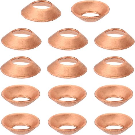 Joint Évasé, 10 Pièces Adaptés aux Raccords de Tuyaux Évasés en Cuivre à 45 Degrés Taille Tube 1/4" pour Accessoires Réfrigération Climatiseur - (1/5)