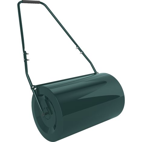 Rullo per Prato da 63L di Capacità con Lama Raschiante, in Metallo, 123x58x40 cm, Verde Scuro (1/5)