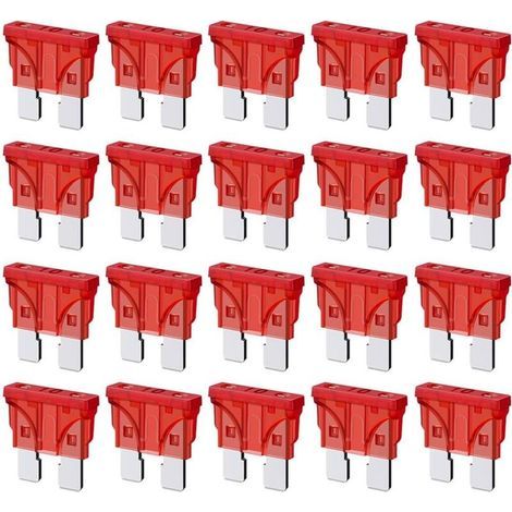 Fusibles Automobiles Standard 10A, Fusibles à Lame ATC ATO 10A pour Camping-Car, Camion, SUV, Camping-Car (Lot de 20 Pièces) (1/5)