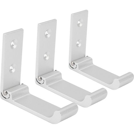 Lot de 3 patères pliables en alliage d'aluminium, idéales pour le bureau, la chambre, le salon, la salle à manger, la cuisine et la salle de bain. (1/5)