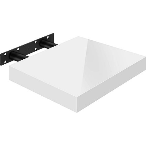 WOLTU Mensola da Muro Scaffale Sospeso a Parete Libreria Piccola Legno e Metallo 1x 30x22.9x3.8 cm