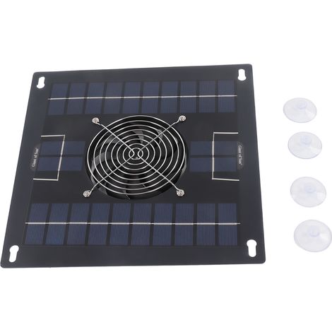 Kit de ventilateur d'extraction solaire monocristallin à panneau solaire pour poulailler, serre ou abri (1/5)