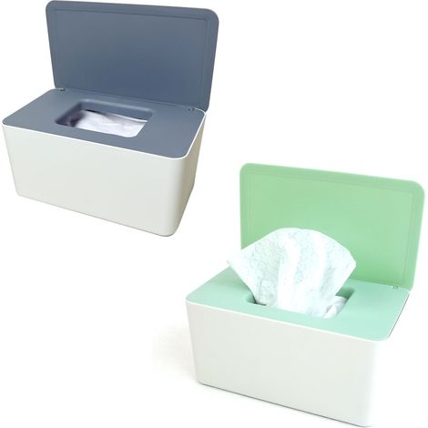 1 Boîte de lingettes humides, couvercle intégré, joint silicone, polypropylène, maison bureau voiture (1/5)