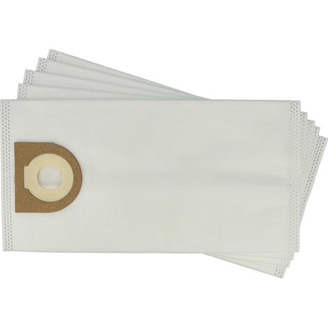 vhbw 5x sacchetto compatibile con Cleancraft flexCAT 16 H aspirapolvere - microfibra, 28,3cm x 14,5cm Bianco