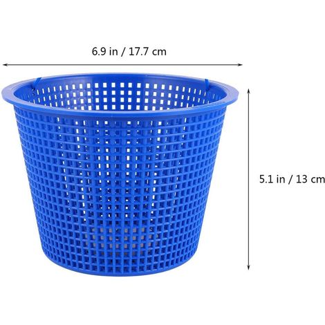 Juego de 2 cestas recogehojas para piscinas, cestas de plástico de malla fina para bombas, recogehojas para fuentes y piscinas hinchables. (1/4)