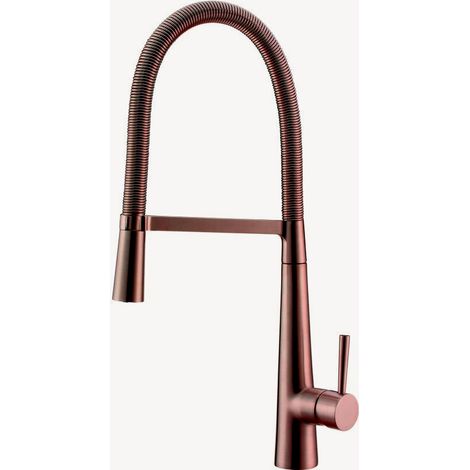 Robinet mitigeur de cuisine haut - Or rose brossé (1/2)
