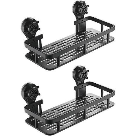 Étagère murale de rangement pour salle de bain - Support à ventouse pour articles de toilette, solution de rangement pour la maison (1/5)