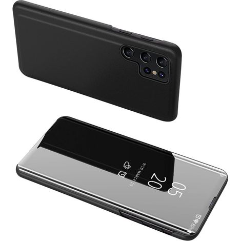 Custodia trasparente con chiusura a libro per Samsung A05s - Nera (1/5)