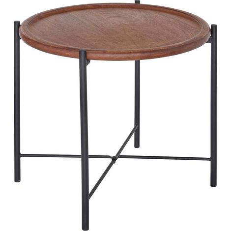 Table d'Appoint en Bois "Mesta" 50cm Marron (1/2)