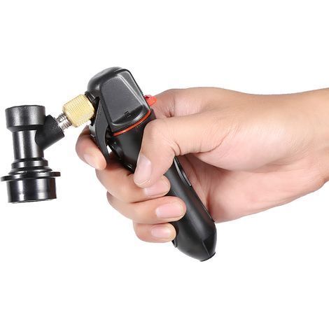 Lot de 2 injecteurs CO2 pour fûts de bière pression, détendeur avec valve à verrouillage à bille noir, pour homebrew et soda. (1/3)