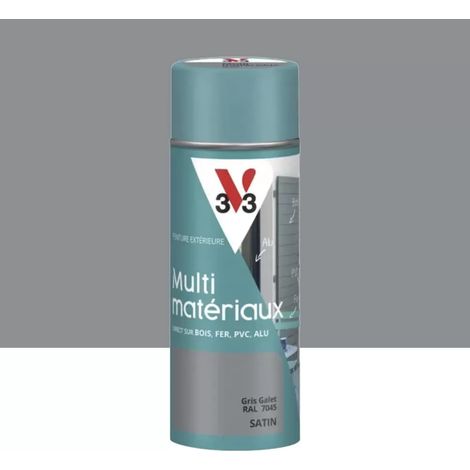 Bombe de peinture aérosol V33 Multi-matériaux Gris galet 0,4 L (1/3)