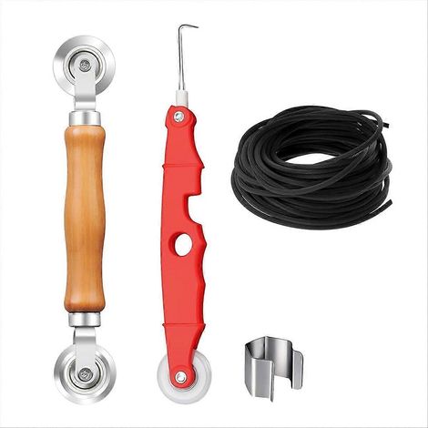 Kit de réparation de moustiquaire avec rouleau d'étanchéité double roue (1/5)