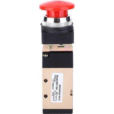 MV-10A Pneumatisches mechanisches Ventil, 2 Positionen, 5-Wege-Federrückstellung, Druckknopf, 1/4 Zoll PT-Umkehrventil