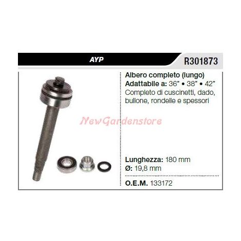 Albero portalama AYP corto trattorino rasaerba tagliaerba 36" 38" 42" R301873