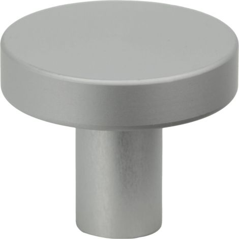 Pomo para muebles redondo de metal plateado (1/4)