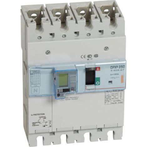 Disjoncteur électronique différentiel DPX³250 pouvoir de coupure 25kA 400V - 4P - 160A - LEGRAND