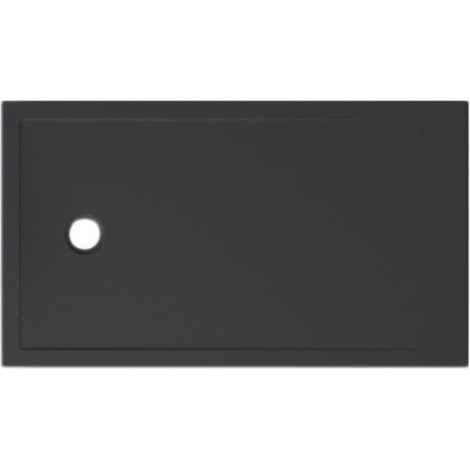 Piatto doccia 80X140 h.3 in ceramica nero opaco Docciatre Plus di (1/2)