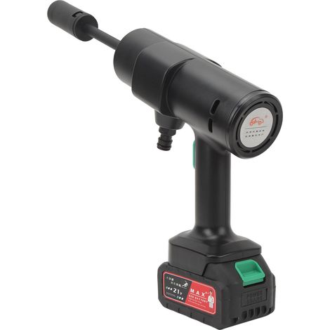 Nettoyeur haute pression sans fil Power Cleaner, 2,4 GPM, portable et polyvalent, avec batterie 12 000 mAh, prise UE 100-240 V, pour voiture et jardin, noir. (1/5)
