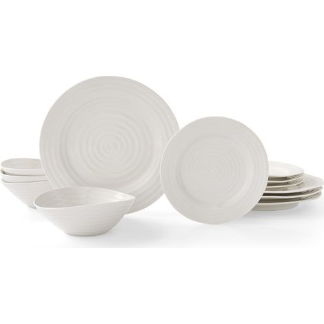 Service de Table, Porcelaine, Blanc, 27,9 x 27,9 x 2,5 cm (1/5)