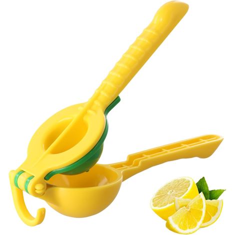 Presse Agrumes Manuel 2-en-1 – Presse Citron et Lime en Plastique PP, Facile à Nettoyer, Passe au Lave-Vaisselle, avec Crochet de Suspension, Accessoires Tools Cuisine