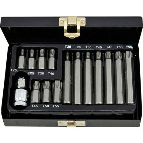 Awtools 15-teiliges Black Line Torx Bit-Set, hohe Qualität, idealfür Torx-Schrauben, langlebig, stark und vielseitig, perfekt für anspruchsvolle Arbeiten. (1/2)