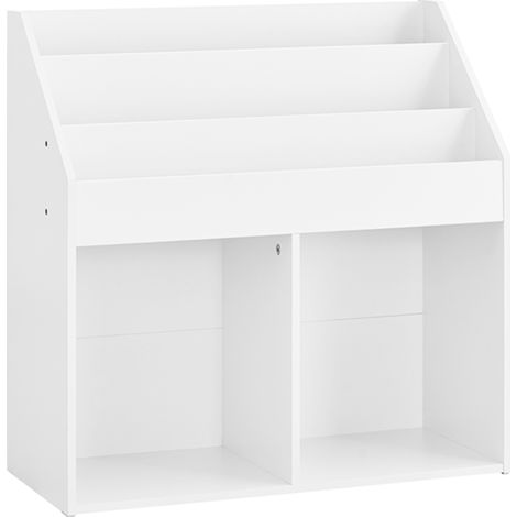 SoBuy Kids Bookshelf With 5 Shelves White 68x30x68cm Minimalist KMB01-II-W (1/5)