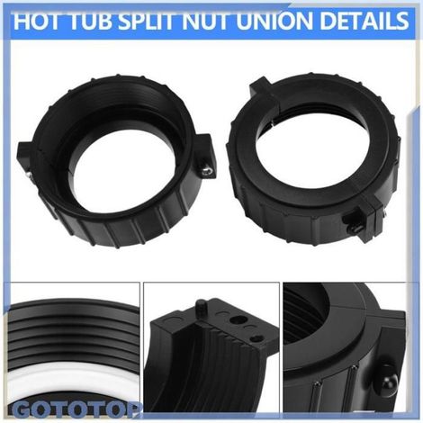 Raccord À Écrou Fendu - Pour Chauffage De Spa 2 Pouces - Compatible Montage Chauffage - 2 Paires (1/4)