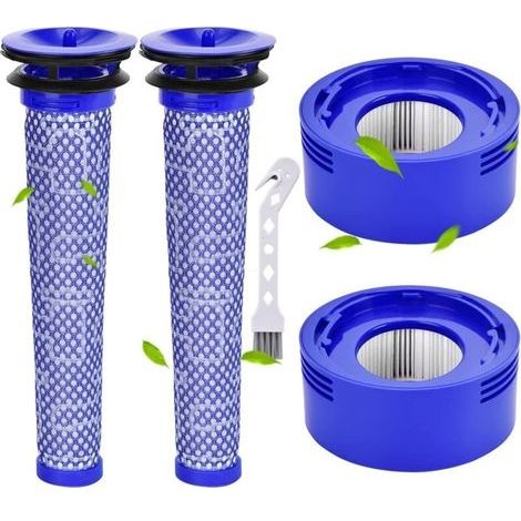 V7/V8 Filter für Dyson, 4er-Pack Ersatzfilter für Dyson V7/V8 Absolute Animal Motorhead Animal Staubsauger, 2 Nach-HEPA-Filter, 2 Vorfilter. Ersetzt die Teilenummern 965661-01 und 967478-01. (1/5)