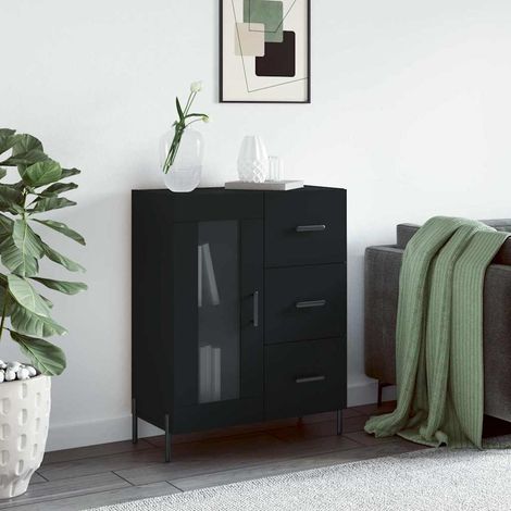 Sideboard Schwarz 69,5x34x90 cm Holzwerkstoff (1/5)