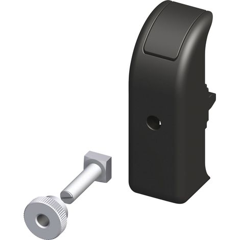 alfer Hakenverdrehschutz 12 mm Kunststoff schwarz Haken (1/2)