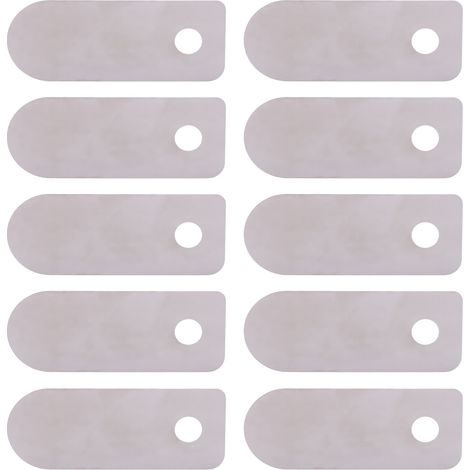 Jeu de 10 plaque de clapet compresseur d'air silencieux sans huile, aluminium, pièce de rechange, format court 13x33mm, accessoire machine. (1/5)