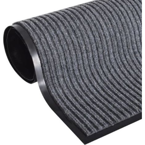 Felpudo XXL 240 x 120 cm - Felpudo gris acanalado